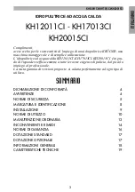 Preview for 3 page of Kruger KH12011CI Use And Maintenance Manual