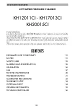 Preview for 20 page of Kruger KH12011CI Use And Maintenance Manual