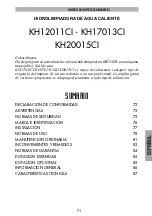 Preview for 71 page of Kruger KH12011CI Use And Maintenance Manual