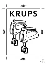 Krups 3 Mix 2000 XL GNA 2 Series Manual preview