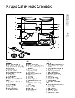 Предварительный просмотр 2 страницы Krups CafePresso Crematic 874 Instructions For Use Manual