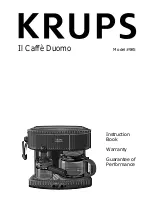 Предварительный просмотр 1 страницы Krups Caff Duomo Instruction Book