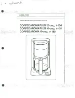 Предварительный просмотр 1 страницы Krups COFFEE AROMA PLUS Instruction Book