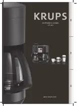 Krups ESPRESSO COMBI XP1600 Manual предпросмотр