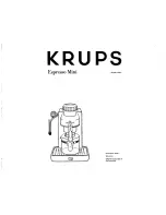 Krups Espresso Mini 963 Instruction Book предпросмотр