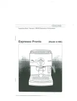 Предварительный просмотр 1 страницы Krups ESPRESSO PRONTO 988 Instruction Book