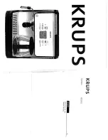 Предварительный просмотр 1 страницы Krups ESPRESSO XP2070 Instructions For Use Manual