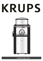 Krups Expert Burr User Manual preview