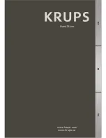 Preview for 1 page of Krups GN492851 User Manual