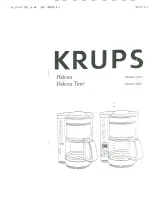 Preview for 1 page of Krups HELIORA Manual