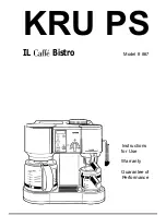 Krups IL Caffe Bistro 867 Instructions For Use Manual preview