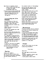Предварительный просмотр 8 страницы Krups Optifruit 291 Instructions For Use Manual
