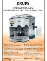 Krups ORCHESTRO DIALOG Operating Manual preview