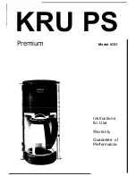 Krups Premium 253 Instructions For Use Manual preview