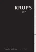 Preview for 1 page of Krups SAVOY EC411 Manual