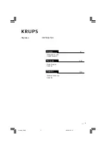 Preview for 5 page of Krups XP1500US Manual