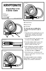 Kryptonite KryptoFlex 815 Combo Cable Quick Start Manual preview