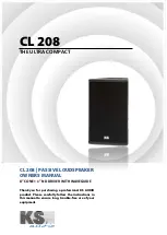 Предварительный просмотр 1 страницы KS AUDIO CL 208 Owner'S Manual