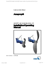 KSB Amaprop GDSTP-24130-MAN-0004 P1 Installation & Operating Manual preview