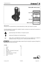 Предварительный просмотр 9 страницы KSB Amarex N F 80-220/034U LG-120 Manual