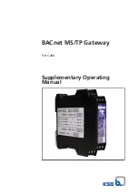 KSB BACnet MS/TP Supplementary Operating Manual предпросмотр