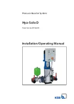 KSB Hya-Solo D Series Installation And Operating Manual preview