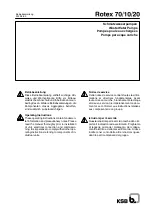 Preview for 1 page of KSB Rotex 10 Series Operating Instructions Manual