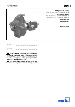 KSB RPH Series Operating Instructions Manual preview