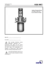 KSB WKT Operating Instructions Manual preview