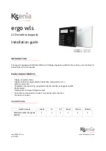 Ksenia ergo wls Installation Manual предпросмотр