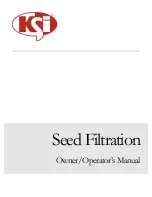 KSI Seed Filtration Owner'S/Operator'S Manual preview