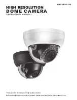 Preview for 1 page of KT&C HIGH RESOLUTION DOME CAMERA Operation Manual