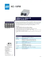 KTI Networks 10Base-T to 10Base-FL Media Converters KC-10FM Specifications предпросмотр