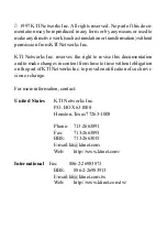 Preview for 2 page of KTI Networks KF-4M Installation Manual