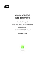 KTI Networks KGC-261-DP-BT/G Installation Manual предпросмотр