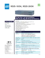 KTI Networks KGS-2404 Specification Sheet preview