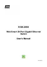 KTI Networks KGS-2404 User Manual preview