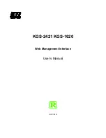 KTI Networks KGS-2421 User Manual preview