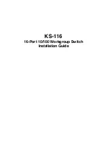 KTI Networks KS-116 Installation Manual предпросмотр