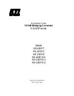 Preview for 1 page of KTI Networks KS-220F/C Installation Manual