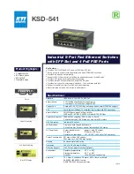 KTI Networks KSD-541 Specification Sheet предпросмотр