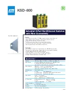 KTI Networks KSD-800 Specification Sheet preview