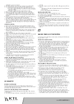 Предварительный просмотр 2 страницы KTL 24392909 Use And Maintenance Handbook