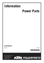 Preview for 1 page of KTM Power Parts 60303990044 Information