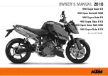 Preview for 1 page of KTM 2010 990 Super Duke R Owner'S Manual