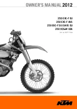 Предварительный просмотр 1 страницы KTM 2012 250 EXC-F SIX DAYS Owner'S Manual