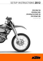 Предварительный просмотр 1 страницы KTM 250 EXC-F AUS 2012 Setup Instructions