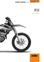 Предварительный просмотр 1 страницы KTM 250 SX-F 2016 Owner'S Manual