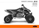 KTM 450 SX ATV Owner'S Manual preview