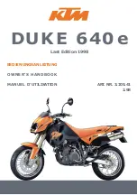 KTM DUKE 640 e Owner'S Handbook Manual предпросмотр